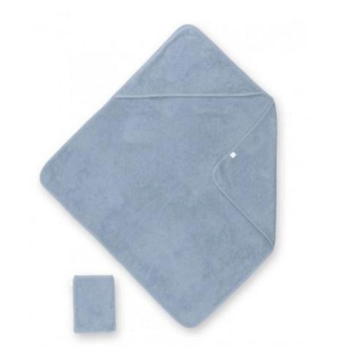 [449959] Bemini | Badcape Terry Mini Price Stone Blauw Badstof mt Washandje 75x75cm