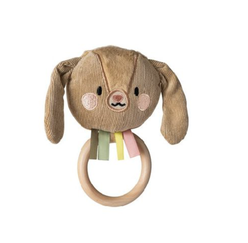 [456055] RAMMELAAR, Jenny Bunny Rattle, Urban Garden, bruin, hout/textiel, vanaf 0 maand