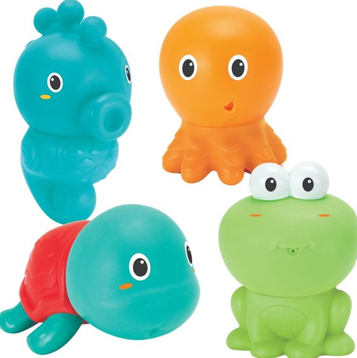 [332370] Infantino | Badspeelgoed Plug & Play Squiters Kunststof +12m 4-pack