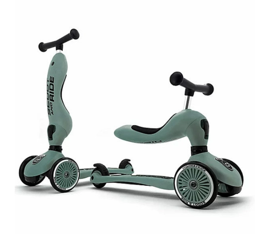 [396493] Scoot and Ride | Loopfiets Loopauto Highwaykick 1 Forest Green